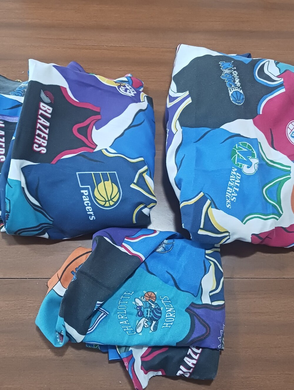 NBA Basketball Jersey NBA logo Twin Bed Sheet All Over Print Vtg